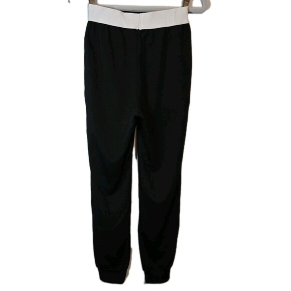 Celine Paris Athletic Pants Jogger Women Small Black Embroider Vtg Logo Pockets - Picture 4 of 8